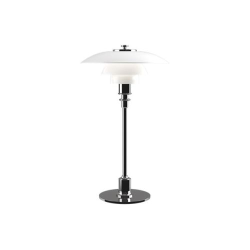 PH 2/1 bordlampe, højglans forkromet lækkert design til indretning af hjemmet