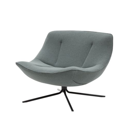 Vera swivel loungestol i grå er en blød og indbydende loungestol i et flot design, designet af busk+hertzog