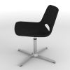 Frigg Loungestol i sort, solidt design med fokus på ergonomi og komfort