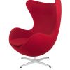 Ægget™ lænestol i rød til indretning af venteområder om kontor