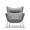 CH445 Wing Chair grå, Design: Hans J. Wegner, Carl Hansen & Søn. Flot til erhvervsindretningen