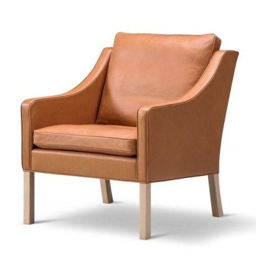 2207 Lænestol i cognac læder, designet af Børge Mogensen i 1963, få rådgivning vedr. indretning