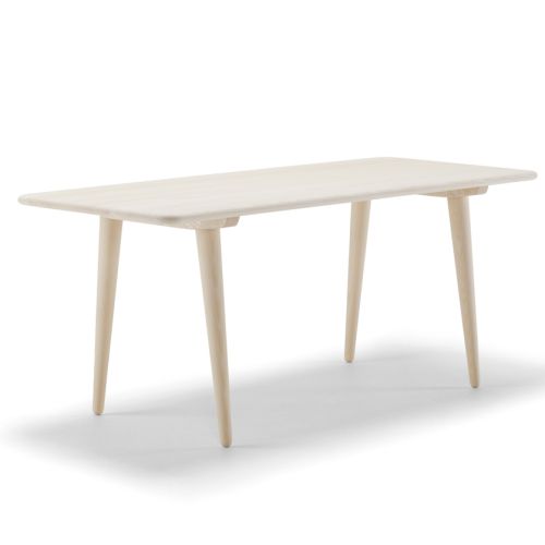 CH011 bord, Design: Hans J. Wegner, loungebord i sæbebehandlet eg.