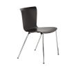Vico Duo™ stol uden armlæn, sort farvet ask og krom ben