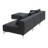 Passion modulsofa i grå har et træbensdesign, der giver sofaen et let og svævende udtryk