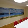 Akustik billede til lydregulering af mødelokale eller konferencefaciliteter med vægpanel med valgfri print B:126 x H:126