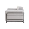 Silver sofa i grå har flotte detaljer, der især kommer til udtryk fra siden