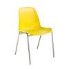 Selena A plaststol i gul og krom stel
