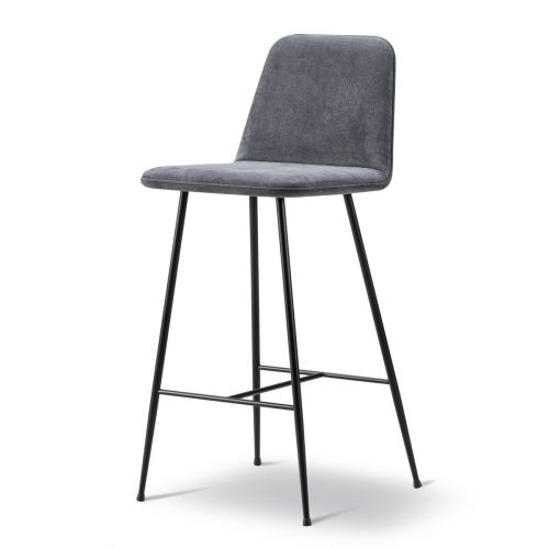 Spine metalstel barstol, Space Copenhagen, sort, få indretningsløsninger til din virksomhed