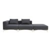 Passion modulsofa i grå, 2 personers sofa med puf, er velegnet til indretning af f.eks. venteområde