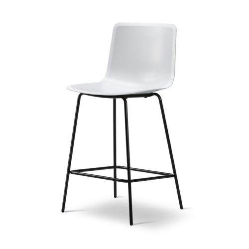 Pato barstol, lys grå, kan anvendes til indretning af uformelle mødesteder med råt og moderne look, mødelokaler eller gangarealer i virksomheder eller institutioner