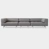 Delphi modulsofa polstret i grå, 3 personers sofa, designet af Hannes Wettstein