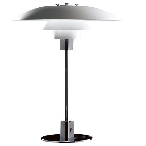 PH 4/3 Bord - stilfuld hvid bordlampe til indretning af kontor