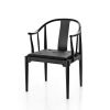 KINASTOLEN ™ Elegant stol af Hans J. Wegner i sortfarvet ask