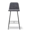 Spine metalstel barstol, Space Copenhagen, sort, kan anvendes til indretning af af bar i moderne eller industriel look