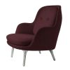 Fri™ lænestolen i burgundy rød stof og stel designet af Jaime hayon