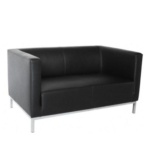 Argo 2 personers sort lædersofa International Furniture A/S