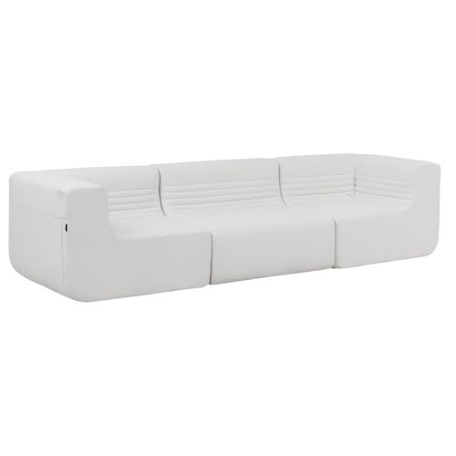 Loft modulsofa i hvid, 3 personers sofa, er modulær og har flot design, designet af Stine Engelbrechtsen