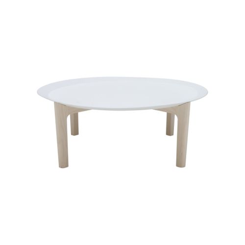 Tray loungebord i hvid et arkitektonisk bord i et minimalistisk design, designet af Matthias Demacker