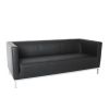 Argo 3 personers sort lædersofa International Furniture A/S