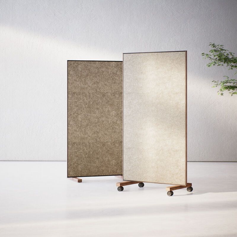 Quadro gulvskærmvæg på hjul