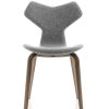 Grand Prix ™ Klassisk Arne Jacobsen stol polstret i gråt uldstof