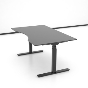 flow skrivebord med sort stel og sort bordplade-min