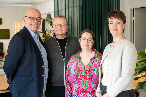 Teamet på 4 personer i Jysk Indretning