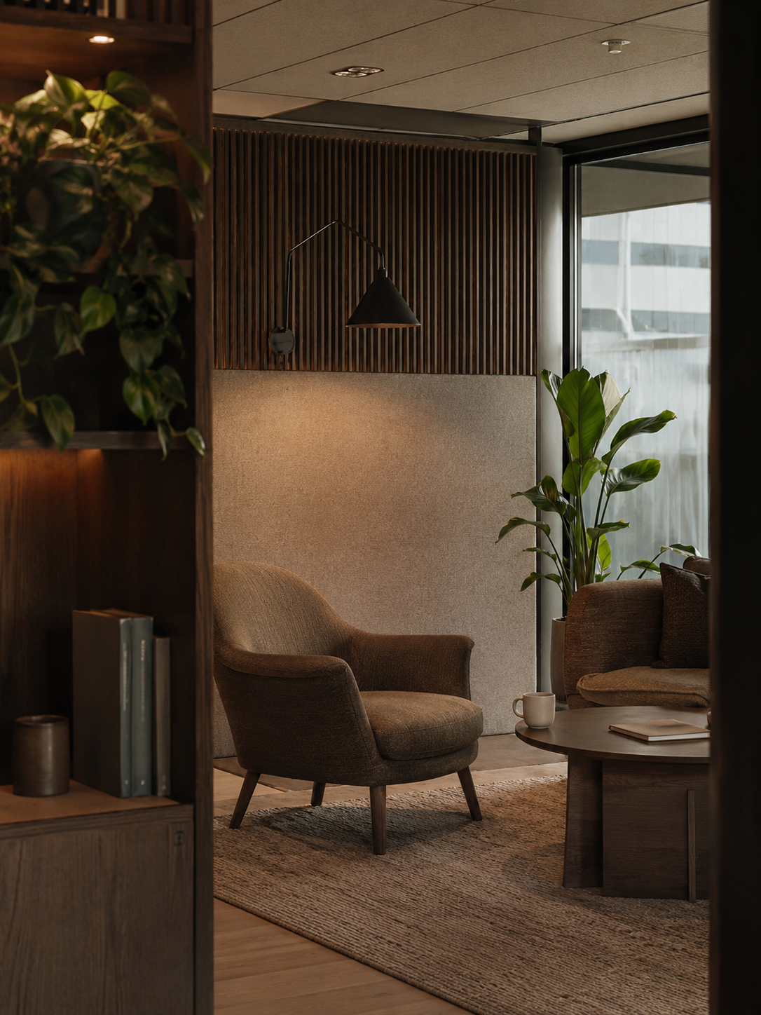 Loungeområde med lænestol