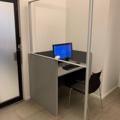 AKUPRO gulv/bord skærm til Borgerservice