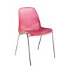 Selena A plaststol i pink og krom stel