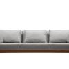 Lilja 3 personers sofa i god gråt uldstof med puder