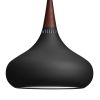 Orient™ Black mat sort metal med valnød træ til indretning af mødeloker