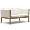 CH162 Sofa, design: Hans Wegner, sofa i lyst stof