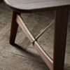 BM1160 Børge Mogensen Jagtbordet i valnød - fine detaljer med messing tværstænger