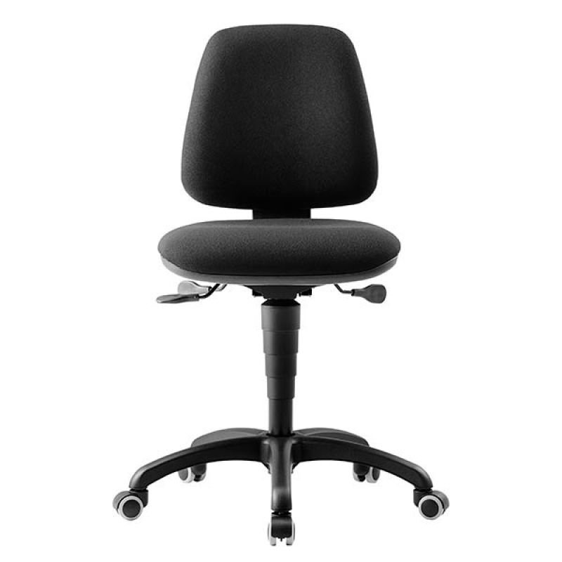 Senso kontorstol, let ergonomisk kontorstol, italiensk design, sort kontorstol, forfra