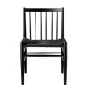 J80 stol er en klassisk spisestol i massiv træ og med sæde i papirflet. Helt i sort.