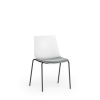 SHUFFLEis stol med polstring af sædet og hvid skal. God siddekomfort og perfekt i indretningen af kontoret, klasselokalet, forsamlingshuset eller venteværelset.