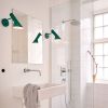 AJ væglampe, kan anvedes til indretning af badeværelse, belysning af spejle, Arne Jacobsen, designlampe