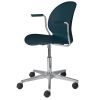 N02™ Recycle stol, mørk blå skal, poleret aluminium stel