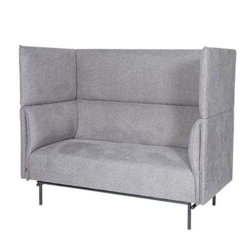 Ven Qubic højrygget sofa i grå stof
