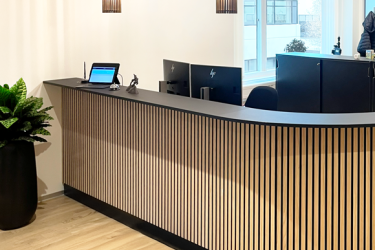Varm velkomst i receptionen