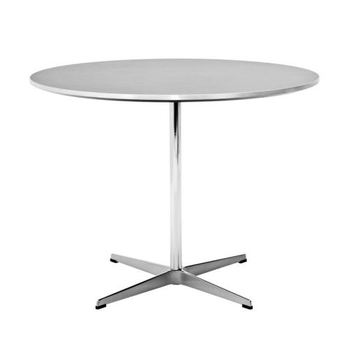 Cirkulær bord i grå, anvendes som cafébord, loungebord m.m.