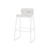 Panton One bar stol i farven Duke med et stel i farven Silk Grey har et minimalistisk udtryk