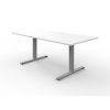 Upgrade hæve/sænkebord med Linak stel i alu og hvid bordplade