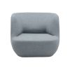 Clay loungestol i grå består af et skulpturelt og minimalistisk design, designet af Javier Moreno