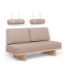 BM0865 Daybed i olieret eg med Canvas stof