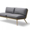 Spine lounge sofa, Space Copenhagen, polstret i grå, kan anvendes til indretning af uformelt kontor miljø