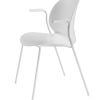 N02™ Recycle stol med armlæn, hvid