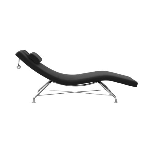 Sense loungestol i sort består af et minimalistisk og skulpturelt design, designet af busk+hertzog